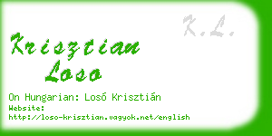 krisztian loso business card