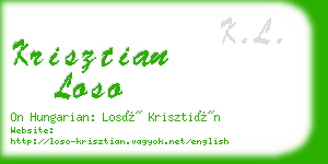 krisztian loso business card